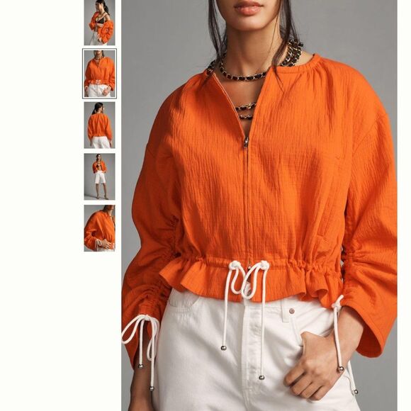 Anthropologie Maeve Beach Parachute Bomber Jacket - Picture 2 of 5